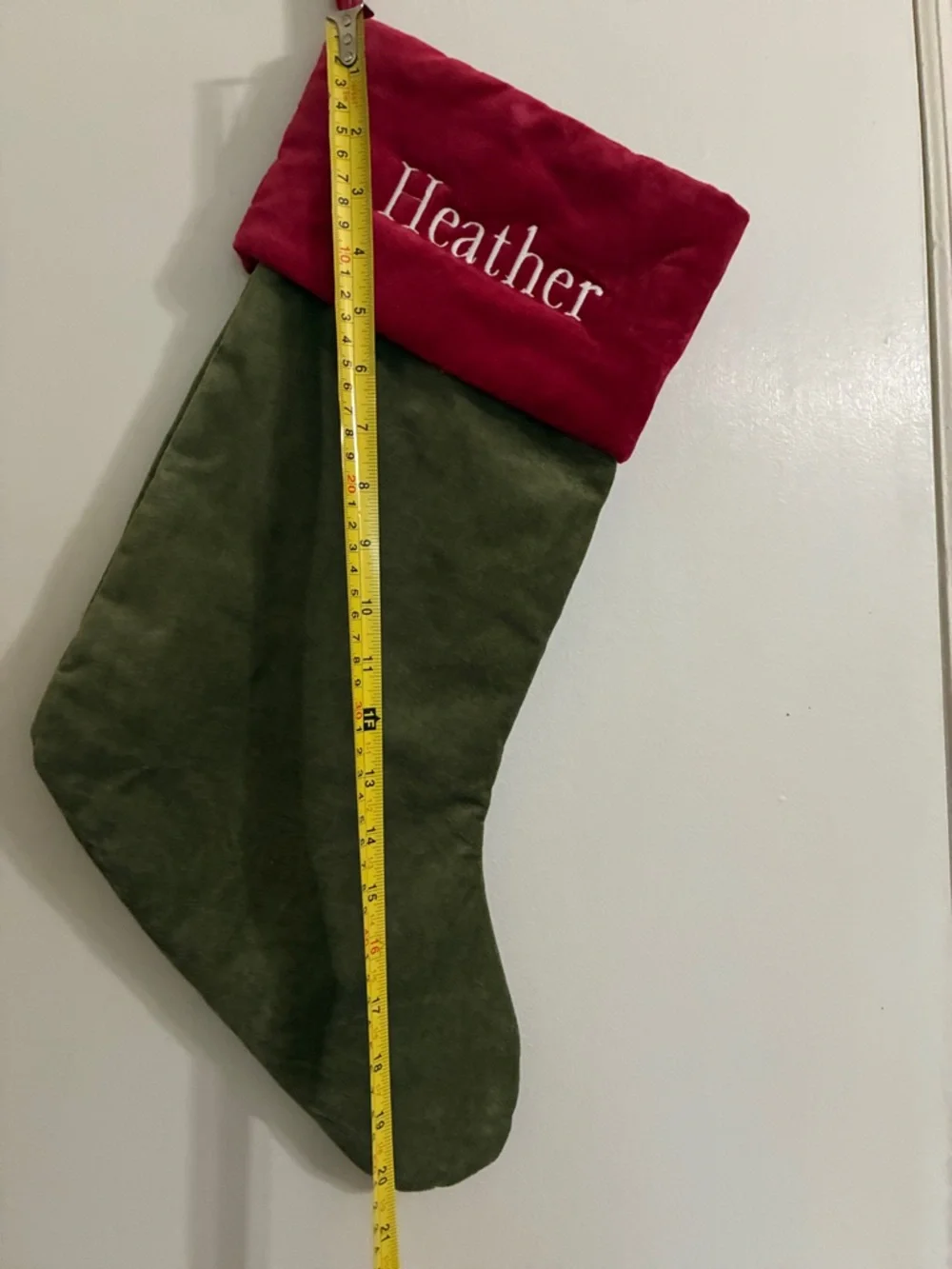 Pottery Barn - Velvet Stocking, Personalized: HEATHER